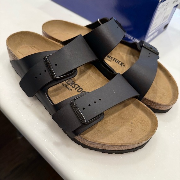 BIRKENSTOCK ARIZONA Black sandals BIRKO-FLOR Sz US W 10 Men 8 EU 41 NIB - Picture 6 of 7